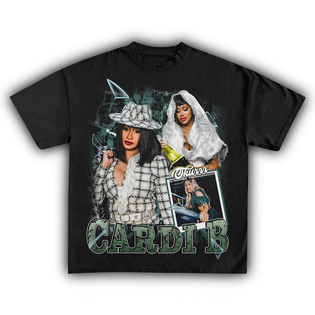 Cardi B Black T-Shirt Fan Merch Birthday Gifts For Music Lovers-1