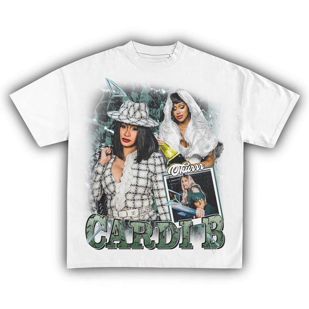 Cardi B White T-Shirt Fan Merch Birthday Gifts For Music Lovers-1