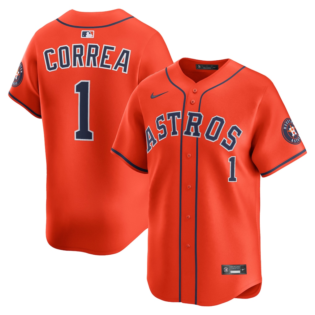 Carlos Correa Houston Astros Nike Alternate Limited Player Jersey - Orange-1