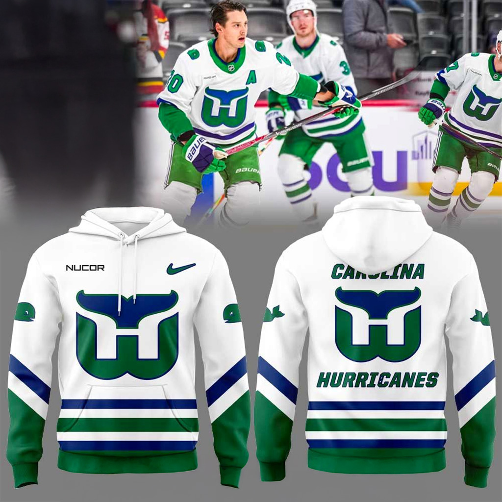 Carolina Hurricanes Throwback Uniform Hoodie Carolina Hurricanes Merch Xmas Presents For Him-1