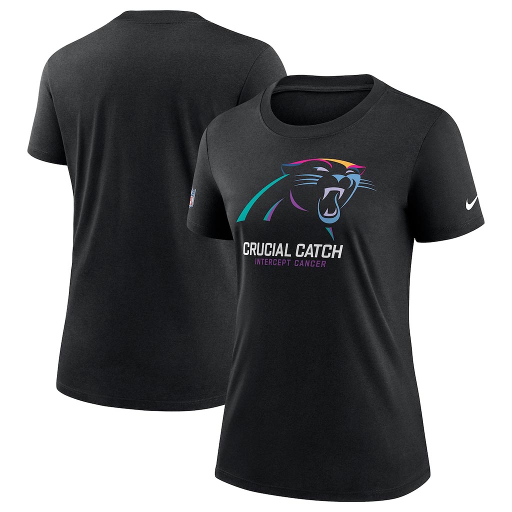 Carolina Panthers Crucial Catch NFL T-Shirt 2025 Rainbow Panthers Merch Gift For Wife-1