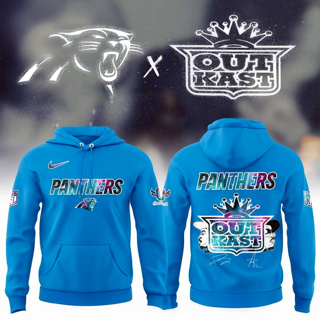 Carolina Panthers x Outkast Galaxy Signature Hoodie Carolina Panthers Merch Gift For Fan-1