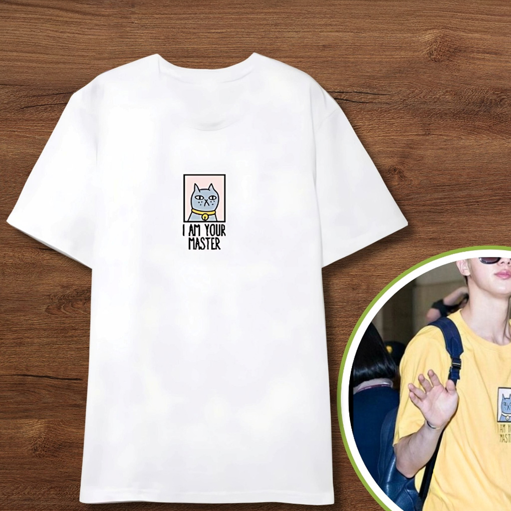 Cat I Am Your Master T-Shirt Worn By Jin BTS Fan Apparel Gifts For Girlfriend-1