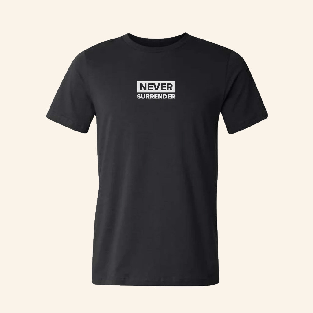 Charlie Kirk Shirt Black Never Surrender T-Shirt Charlie Kirk Merch Patriotic Clothing Dad Gifts-1