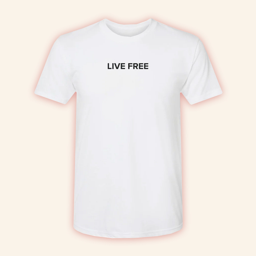 Charlie Kirk Shirt White Live Free T-Shirt Charlie Kirk Merch Trump 45 47 Shirt Dad Giftsv-1