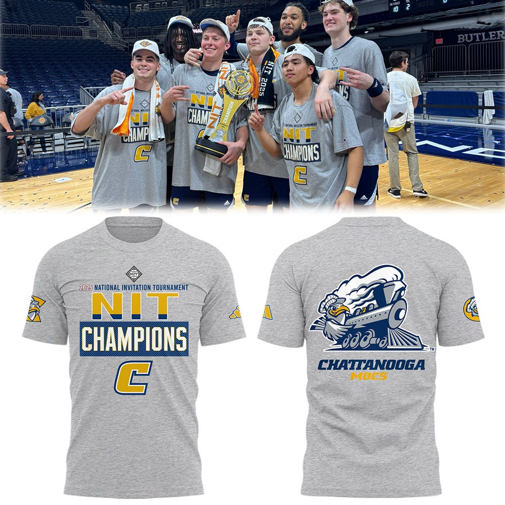 Chattanooga Mocs Men's Basketball 2025 NIT Champions T-Shirt Merch Gifts For Fans-1