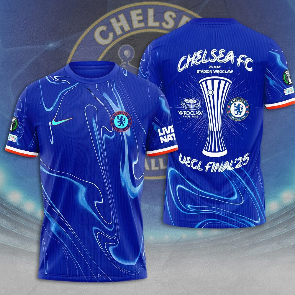 Chelsea Football Club Stadium Wroclaw UECL Final 2025 Shirt Gifts For Chelsea Fans-1
