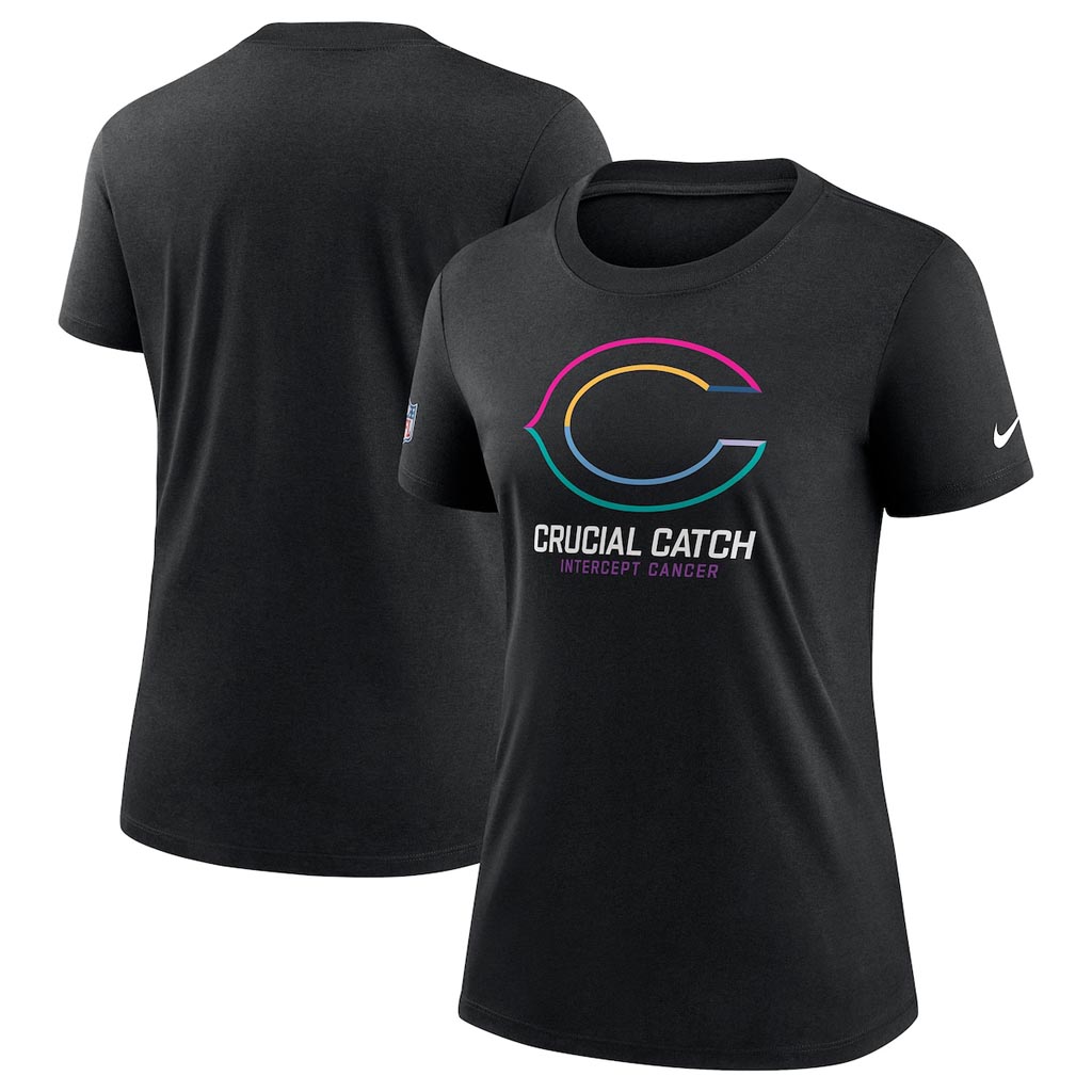 Chicago Bears Crucial Catch NFL T-Shirt 2025 Rainbow Bears Merch Best Gift For Sister-1