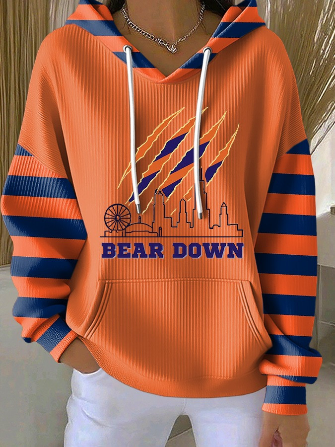 Chicago Bears Hoodie Bear Down Clothing Present Ideas For Football Lovers-1
