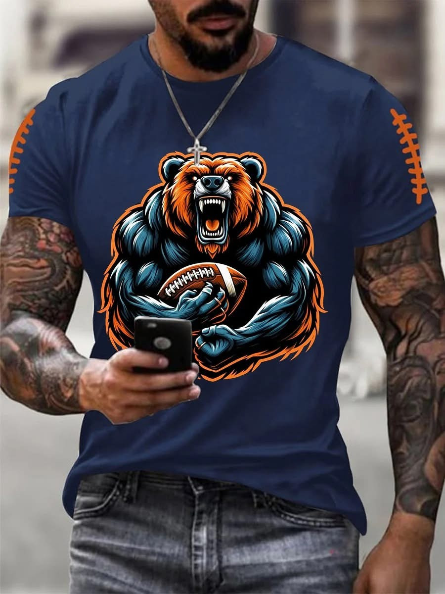 Chicago Bears Men's T-Shirt Football Gifts For Chicago Bears Fans For Him Christmas Ideas-1