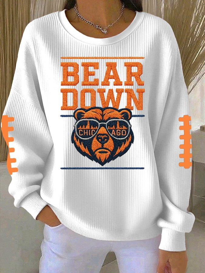Chicago Bears Sweatshirt Bear Down Clothes Gifts Ideas For People Who Love Football-1