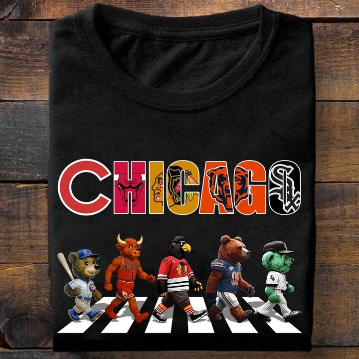 Chicago City Sport Teams Mascots T-Shirt Unique Gifts For Chicago Sport Teams Fans-1