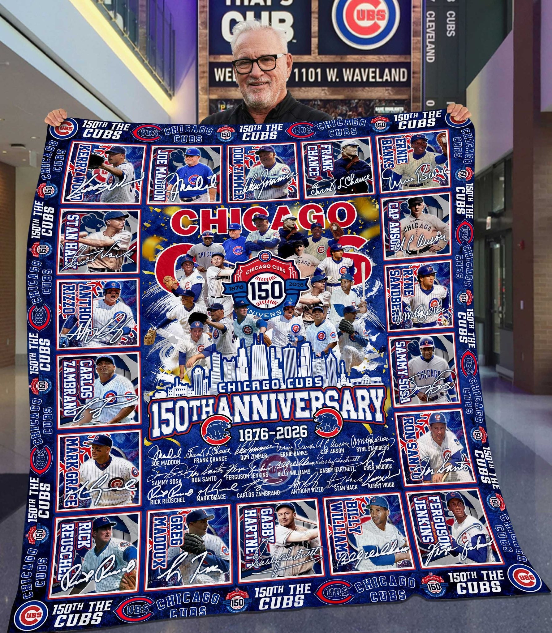 Chicago Cubs 150Th Anniversary 1876-2026 Fleece Blanket Thank You For The Memories Gifts-1