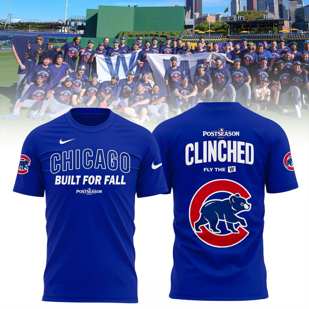 Chicago Cubs 2025 MLB Postseason Built For Fail T-Shirt Chicago Cubs Merch Gift For Fans-1