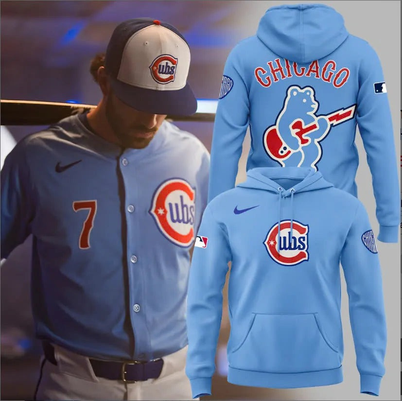 Chicago Cubs Alternate Hoodie MLB City Connect 2025 Light Blue Fan Merch Baseball Gifts-1