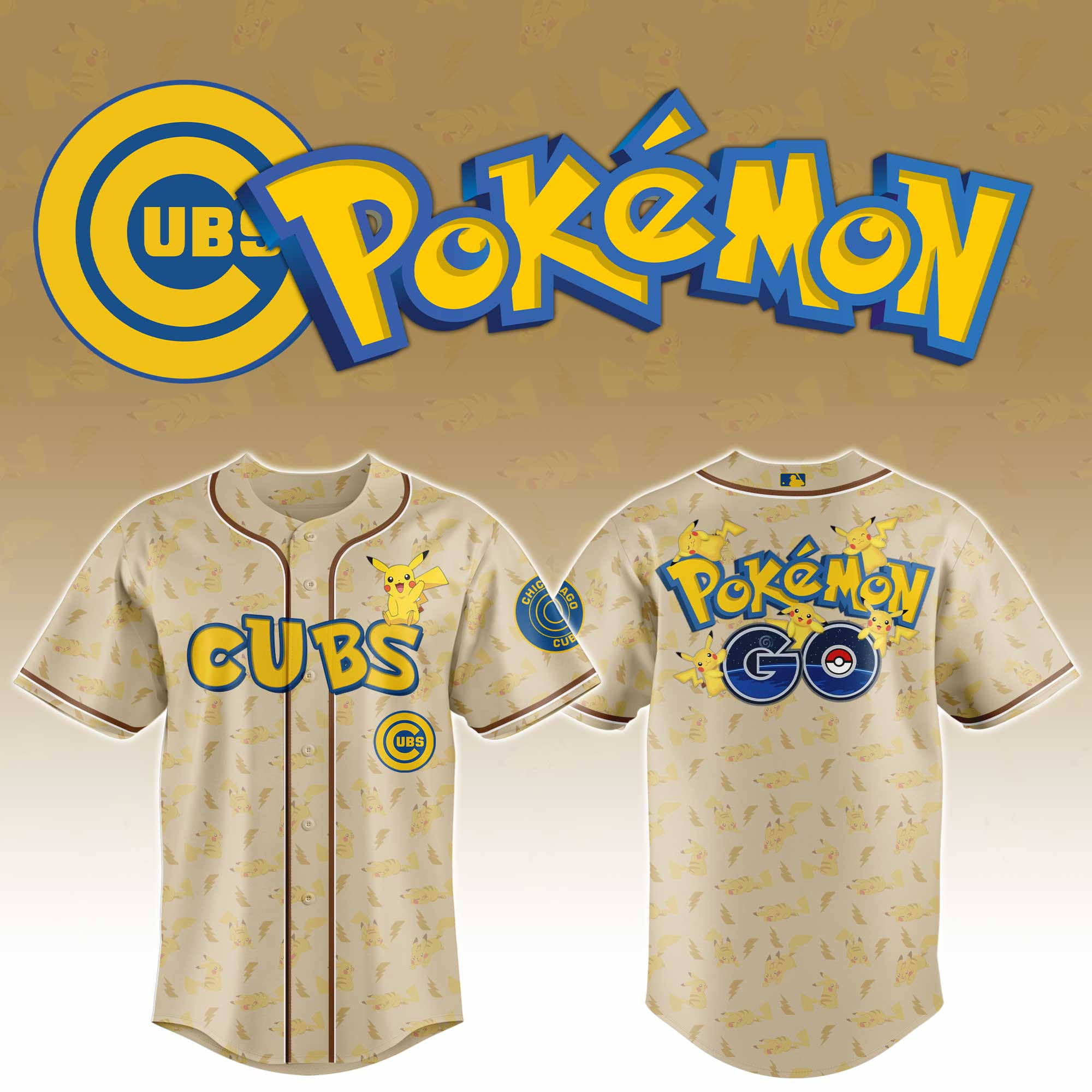 Chicago Cubs Mlb X Pokemon Go Master Baseball Jersey For Fans-1