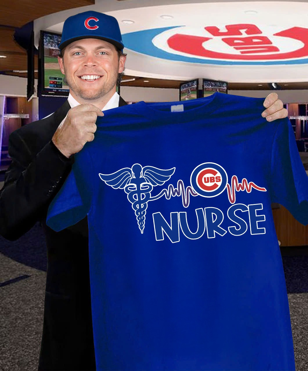 Chicago Cubs Nurses Night T-Shirt Honor Nurses Day Gifts For Cubs Fans Baseball Lovers-1