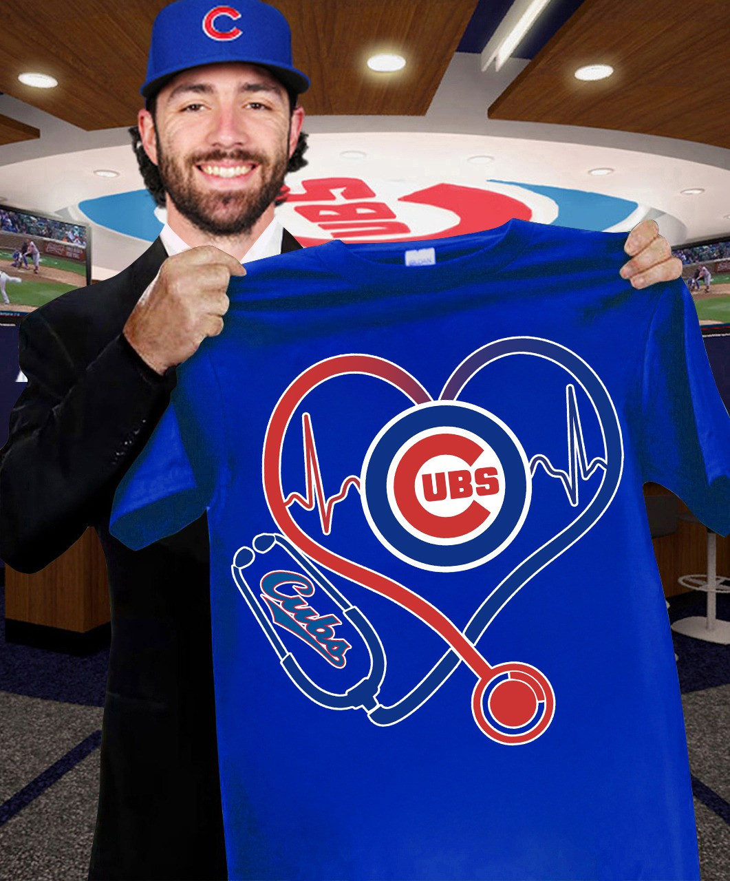 Chicago Cubs Nurses Night T-Shirt Honor Nurses Day Gifts For Cubs Fans For Him Her-1