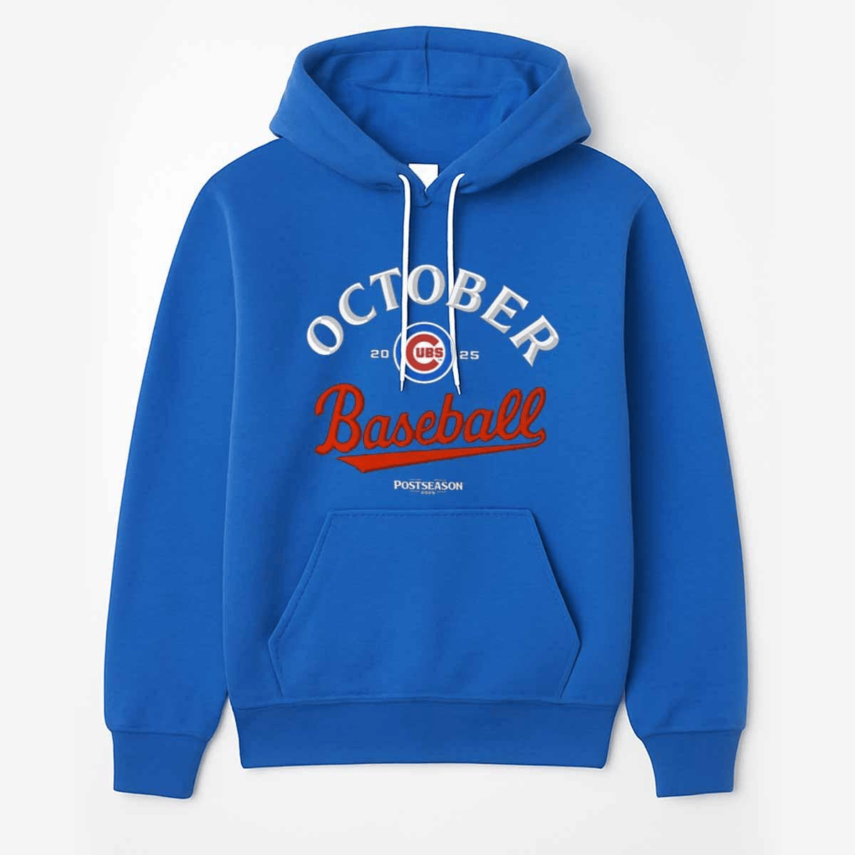 Chicago Cubs October Baseball 2025 MLB Postseason Hoodie Chicago Cubs Merch Gift For Fan-1