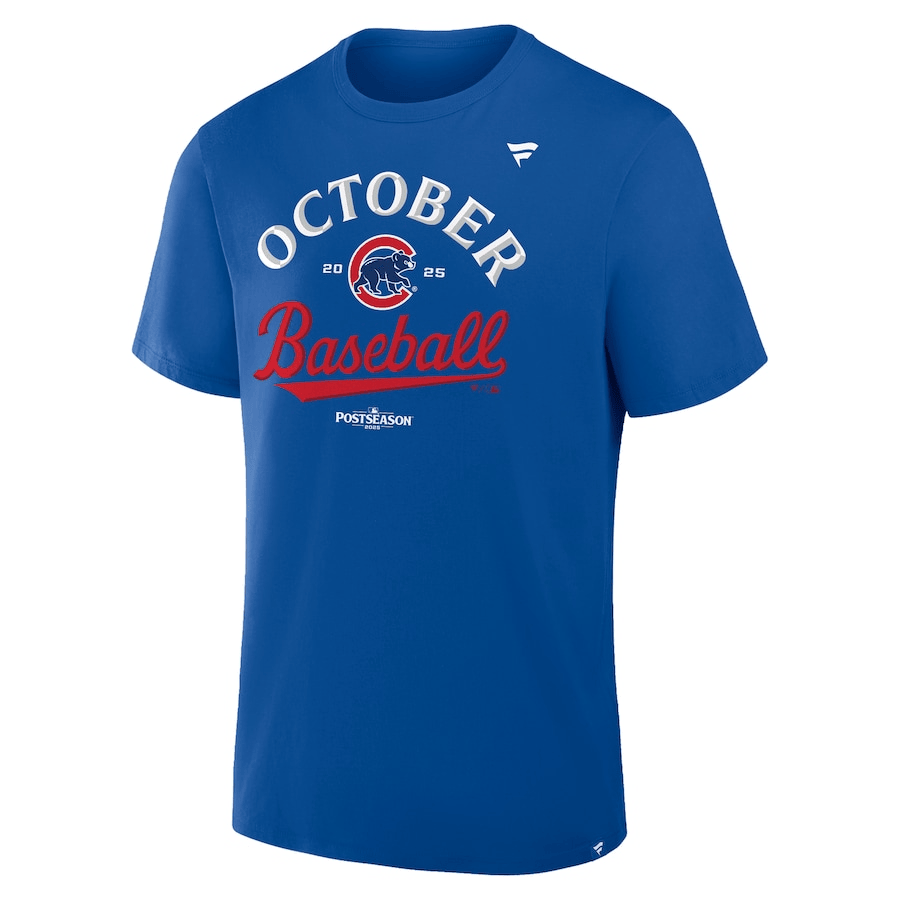 Chicago Cubs October Baseball 2025 MLB Postseason Shirt Chicago Cubs Merch Gift For Him-1
