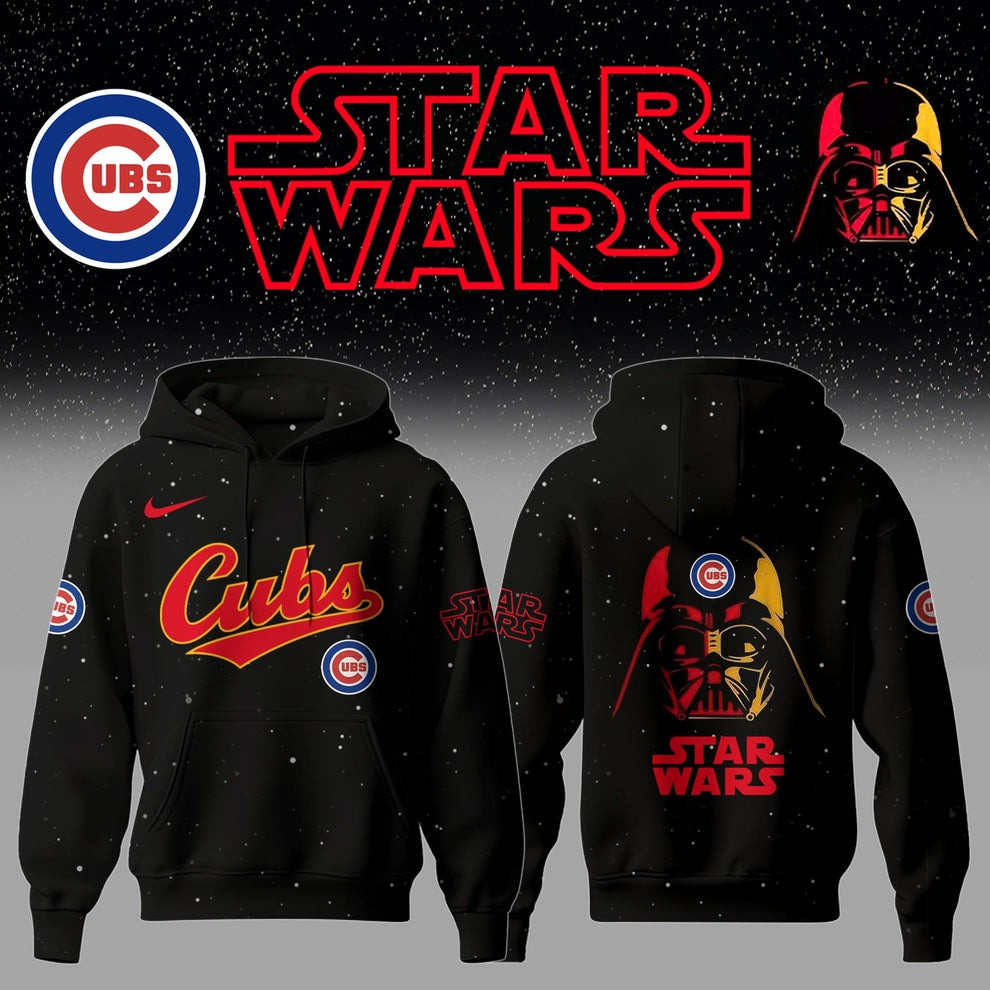 Chicago Cubs x Star Wars Night Hoodie Baseball Lovers Best Gifts For For Cubs Fans-1