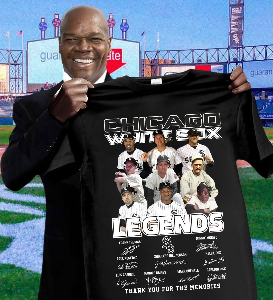 Chicago White Sox Legends T-Shirt Signature Thank You For The Memories Baseball Fan Gifts-1