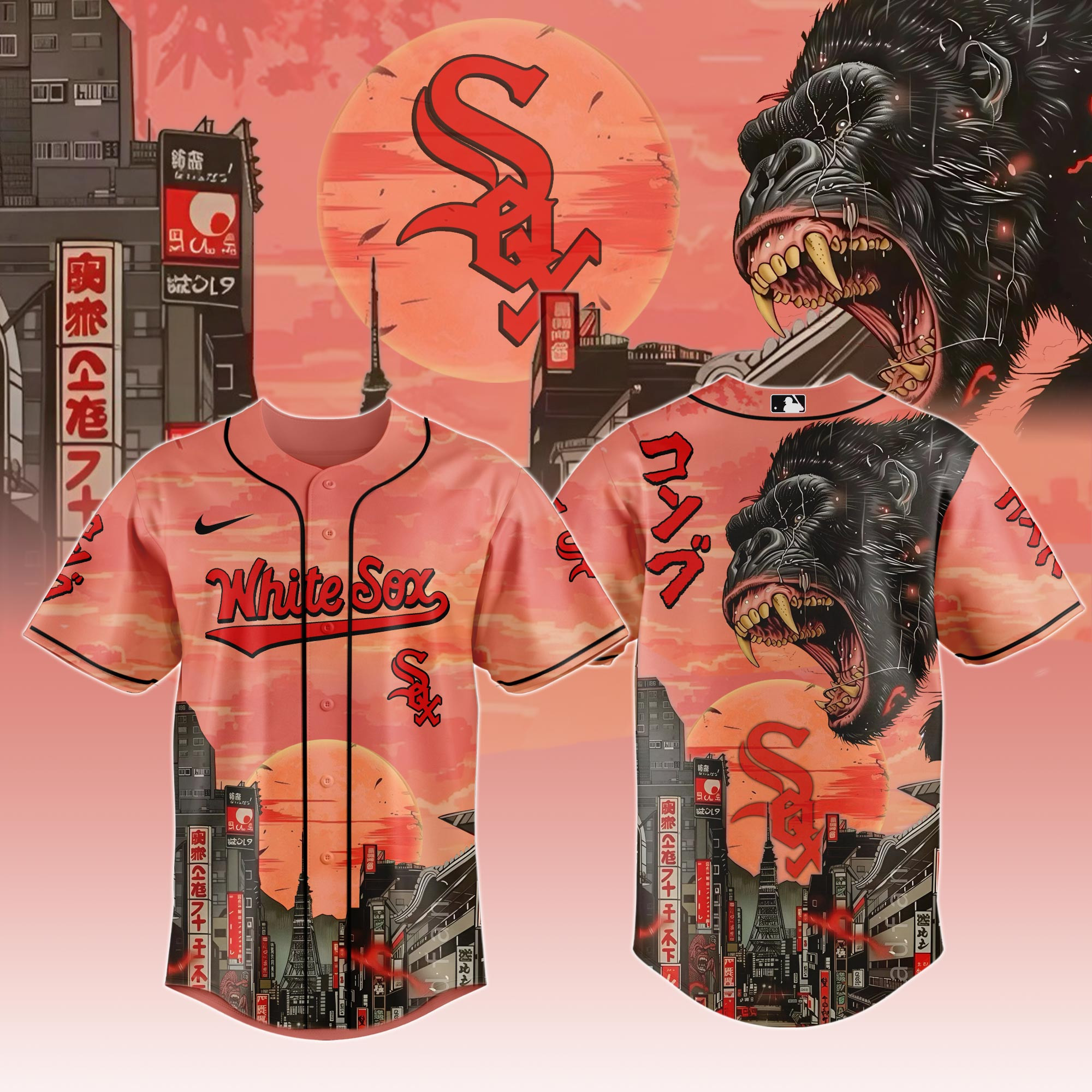 Chicago White Sox Mlb X Japanese Heritage Kong Baseball Jersey For Fans-1