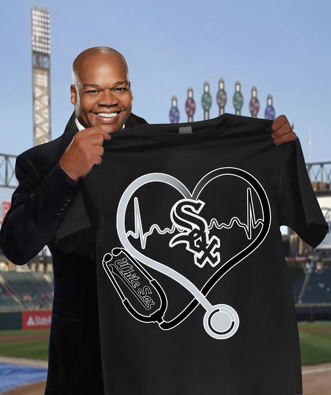 Chicago White Sox Nurses Night T-Shirt Honor Nurses Day Baseball Lovers Gifts For Fans-1