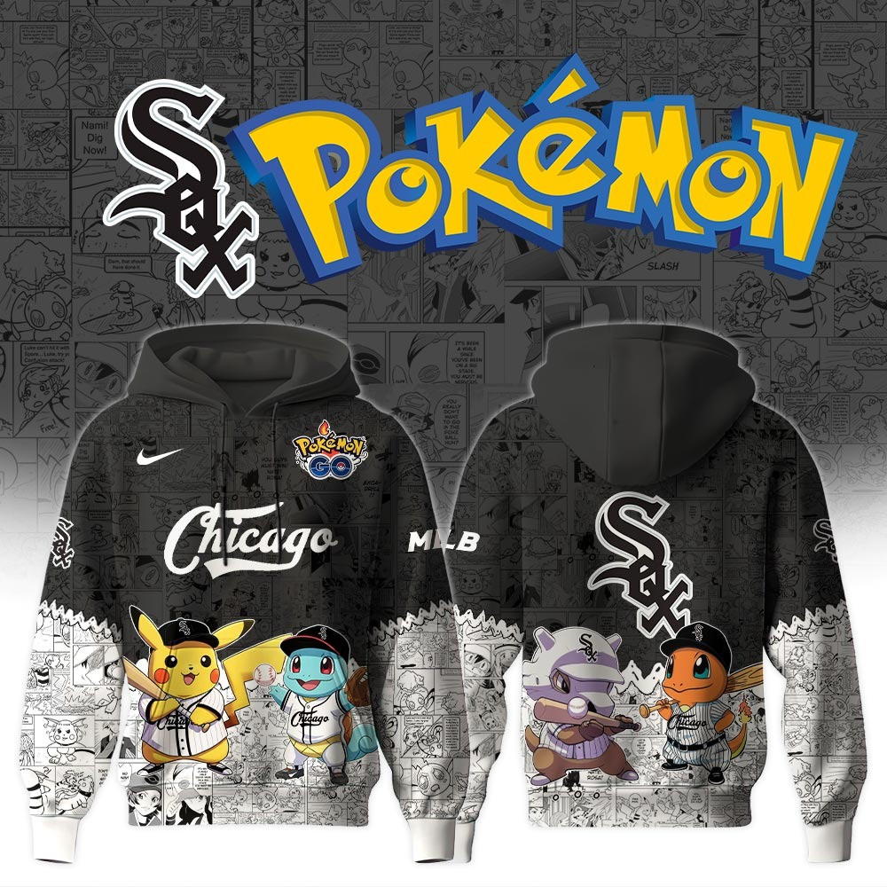 Chicago White Sox X Pokemon Go Hoodie MLB Merch Cute Gifts For Baseball Fans-1