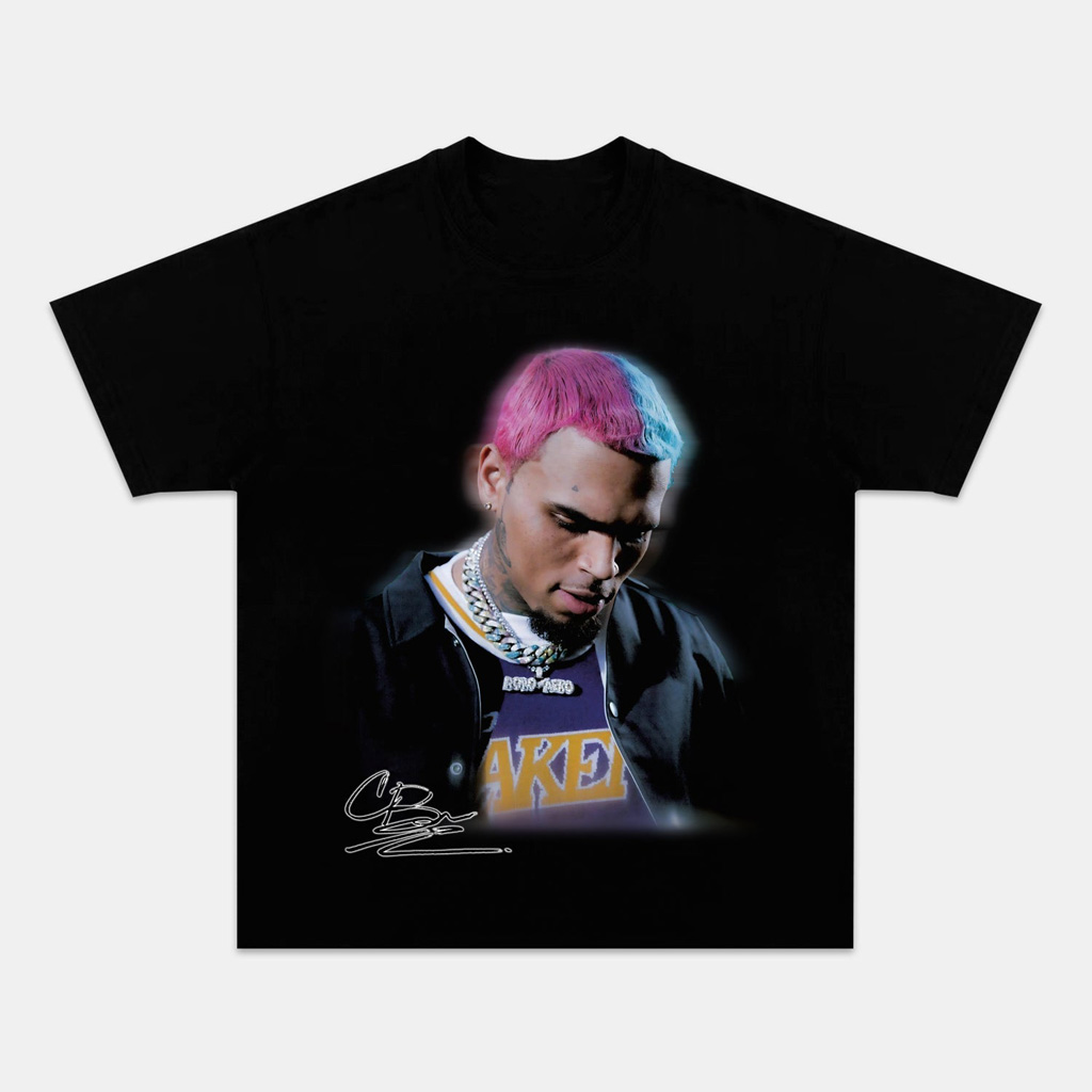 Chris Brown 2 0 Graphic Black T-Shirt Chris Brown Merch Music Lover Gifts For Him-1