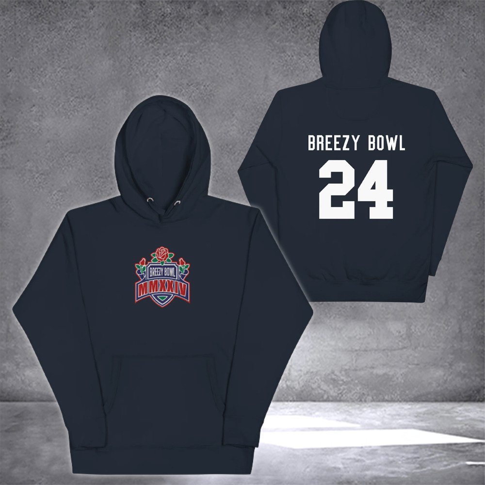 Chris Brown Breezy Bowl 2025 Tour Merch Hoodie Number 24 Chris Brown Merchandise For Sale-1