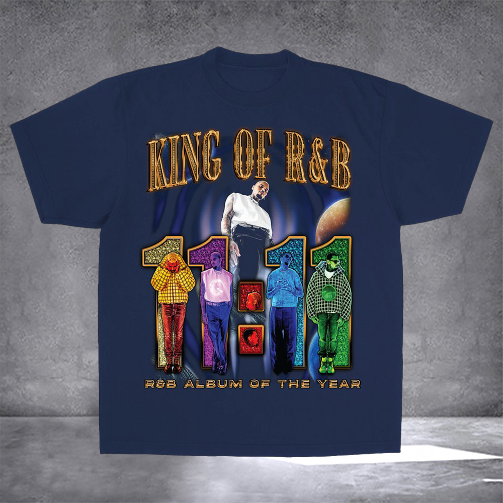 Chris Brown Breezy Bowl 2025 Tour Merch T-Shirt 11:11 King Of R&B Album Of The Year-1