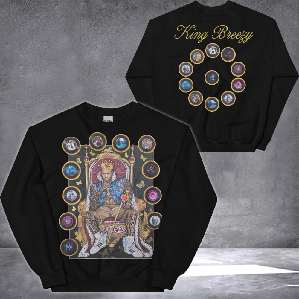 Chris Brown Breezy Bowl XX 2025 Tour Merch Sweatshirt King Breezy Chris Brown Fan Gifts-1