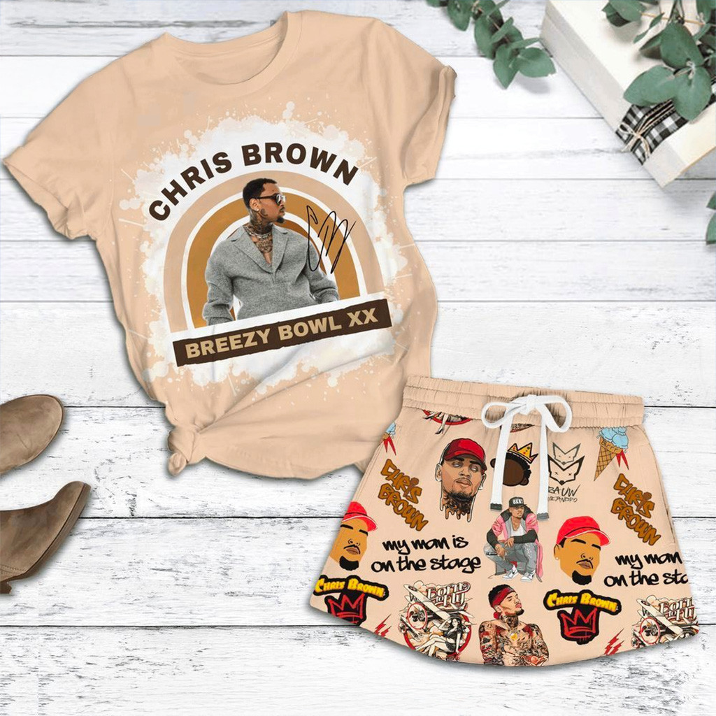 Chris Brown Breezy Bowl XX Pajamas Set Fan Merch Xmas Gifts For Daughter-1