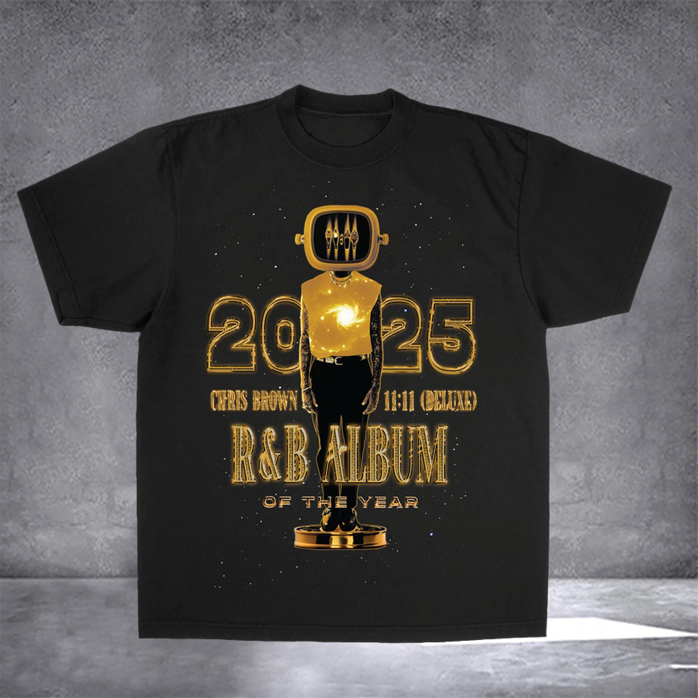 Chris Brown Breezy Bowl XX World Tour 2025 Shirt Merch 11:11 Deluxe R&B Album Statue-1