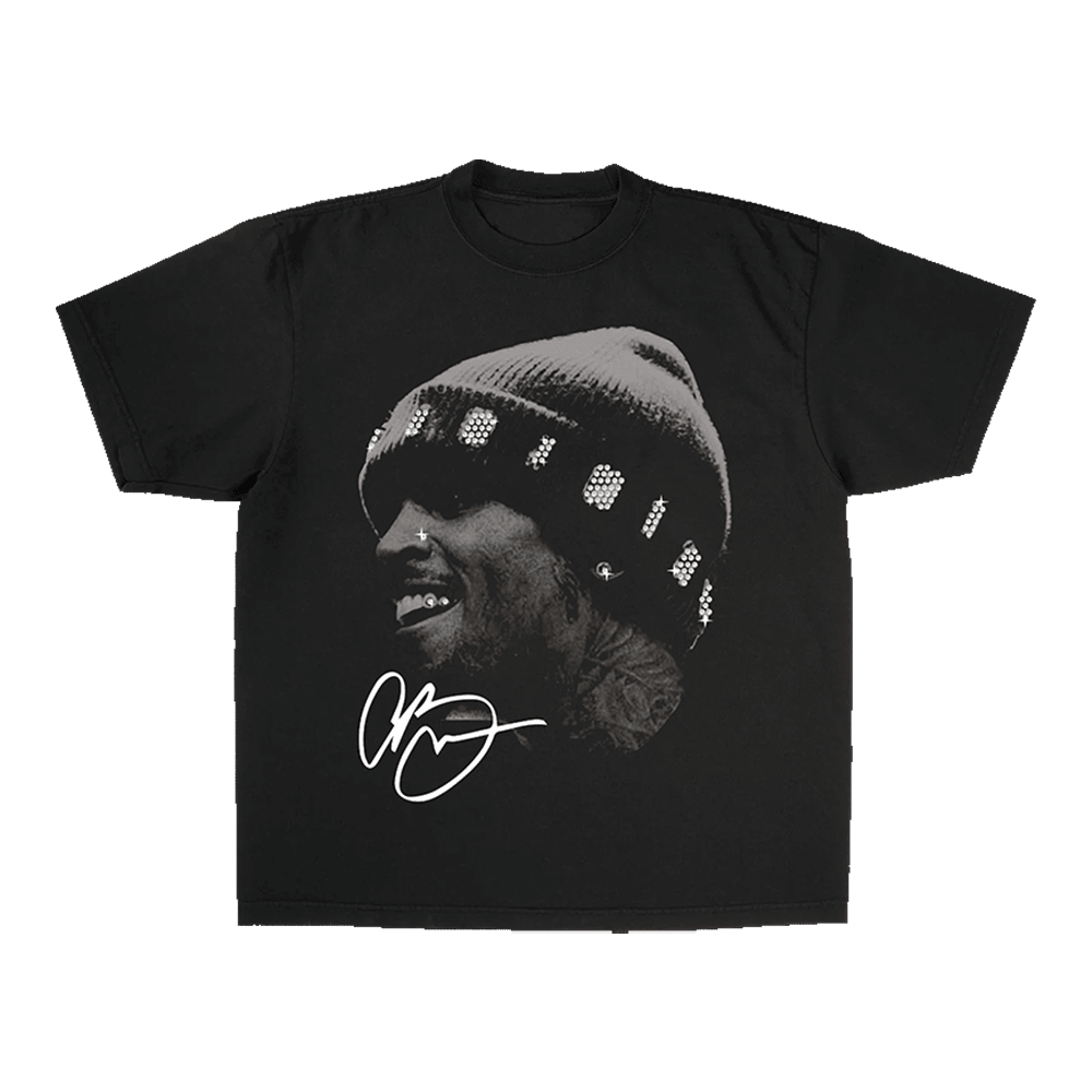 Chris Brown Merch Rhinestone Big Head S'S Shirt Chris Brown T-Shirt Ideas For Mother' Day Gifts-1