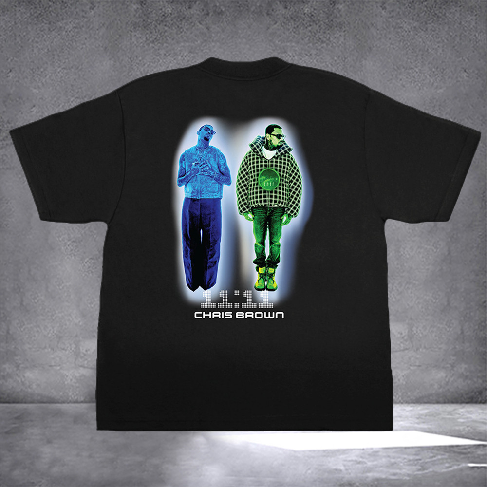 Chris Brown Shirt 11:11 Deluxe Breezy Bowl 2025 Tour Merch Tee Shirts Gifts For Him-1