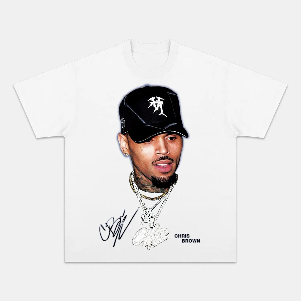 Chris Brown Vintage V2 Graphic T-Shirt Chris Brown Merch Gift Ideas For Music Lovers-1