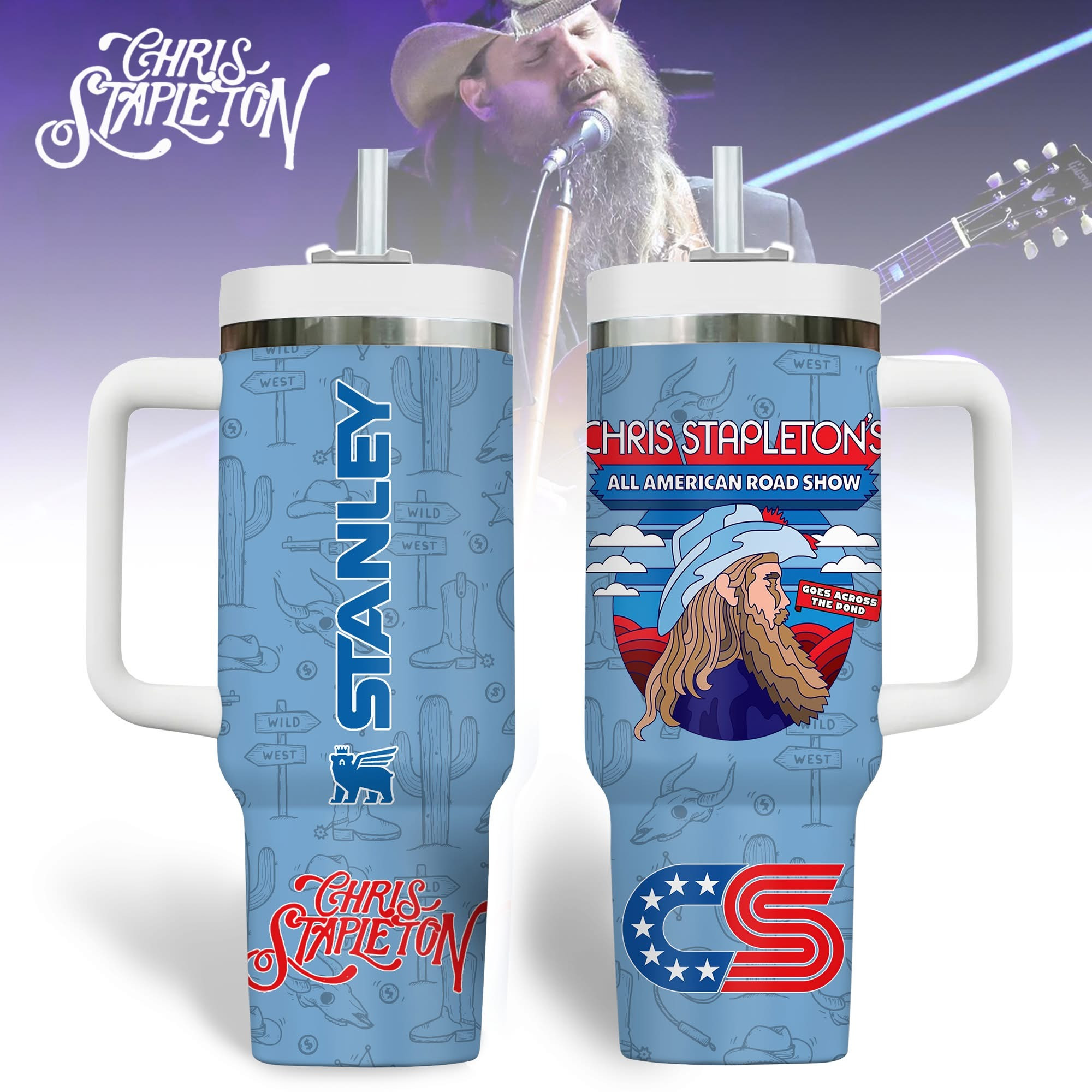 Chris Stapleton Merch Tumbler All American Road Show Chris Stapleton Gift Ideas For Fans-1