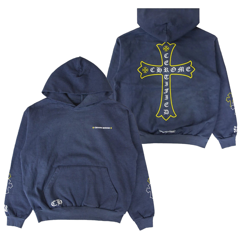 Chrome Hearts X Drake Certified Chrome Hand Dyed Hoodie Fan Merch Gift Ideas-1