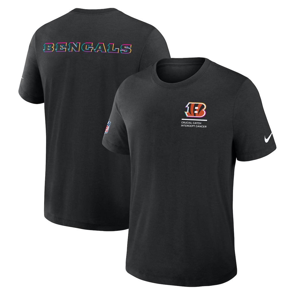 Cincinnati Bengals Crucial Catch NFL T-Shirt 2025 Rainbow Bengals Merch Gift For Brother-1