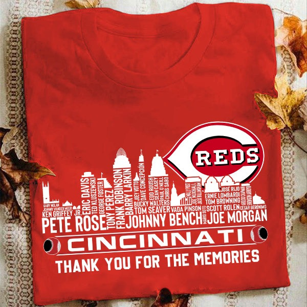 Cincinnati Reds T-Shirt Thank You For The Memories Cincinnati Reds Fan Gifts For Him Her-1