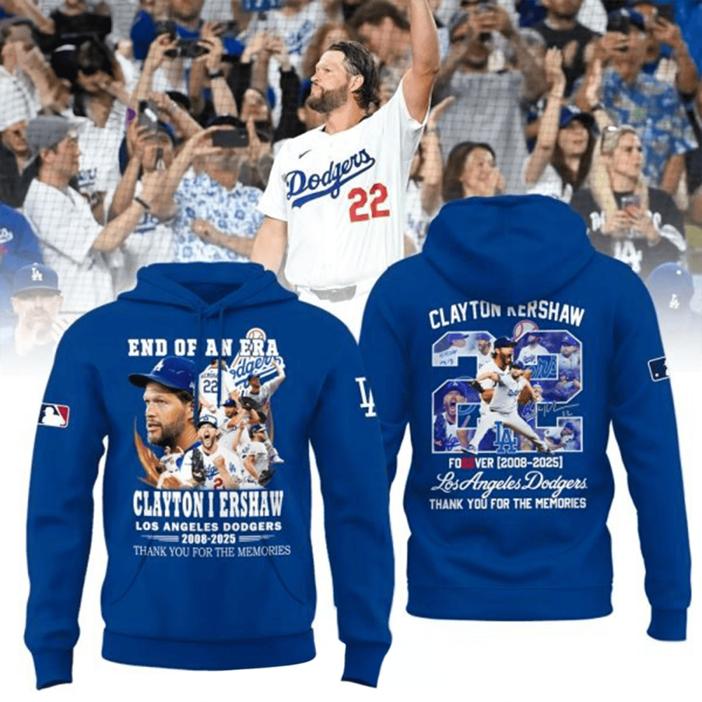 Clayton Kershaw End Of An Era LA Dodgers Hoodie Clayton Kershaw Memorial Gifts For Him-1
