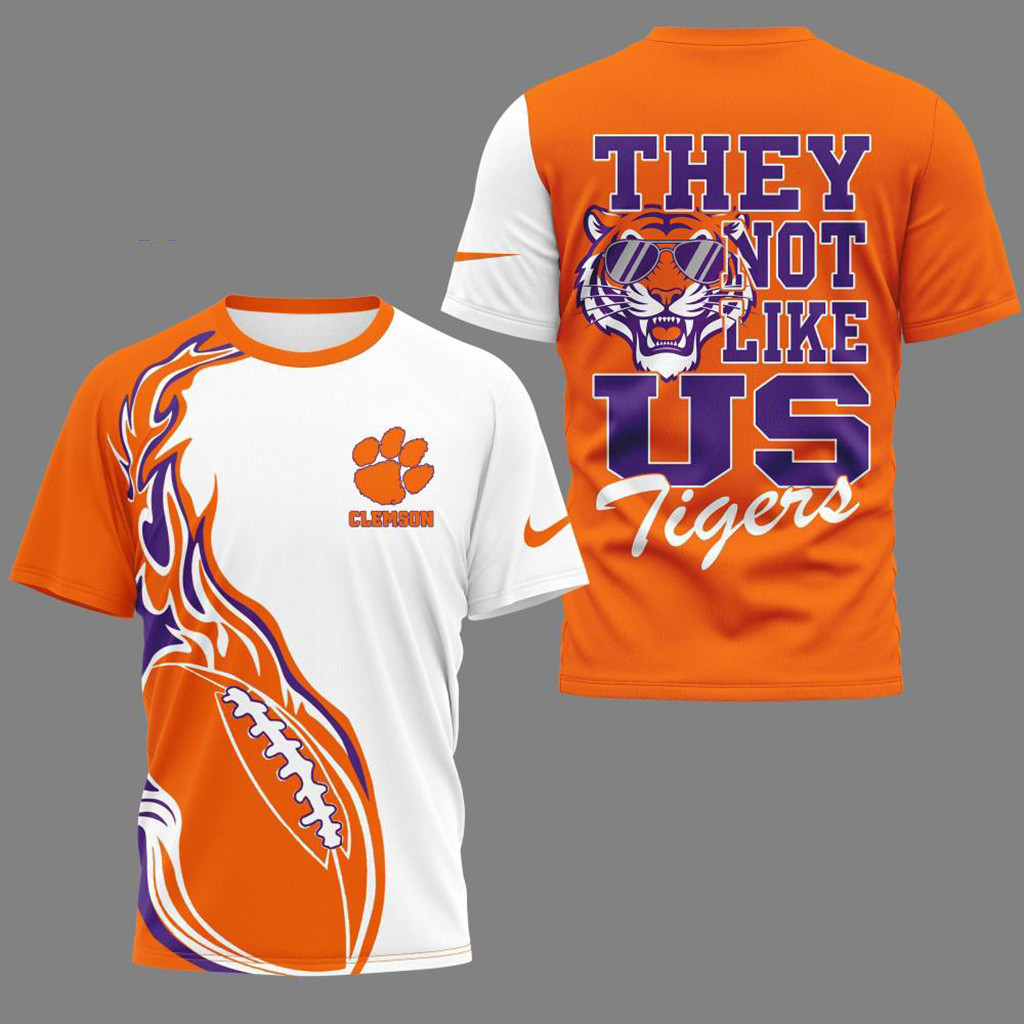 Clemson Tigers 2025 NCAA They Not Like US Shirt Tigers Merch Christmas Gift Ideas For Him-1