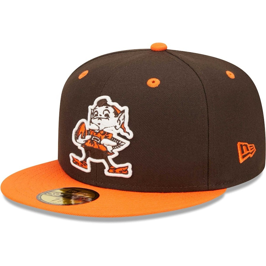 Cleveland Browns Hat Flipside 2 Tone 59FIFTY Fitted Hat Merch Football Gifts For Fans-1 Cleveland Browns Hat Flipside 2 Tone 59FIFTY Fitted Hat Merch Football Gifts For Fans-1