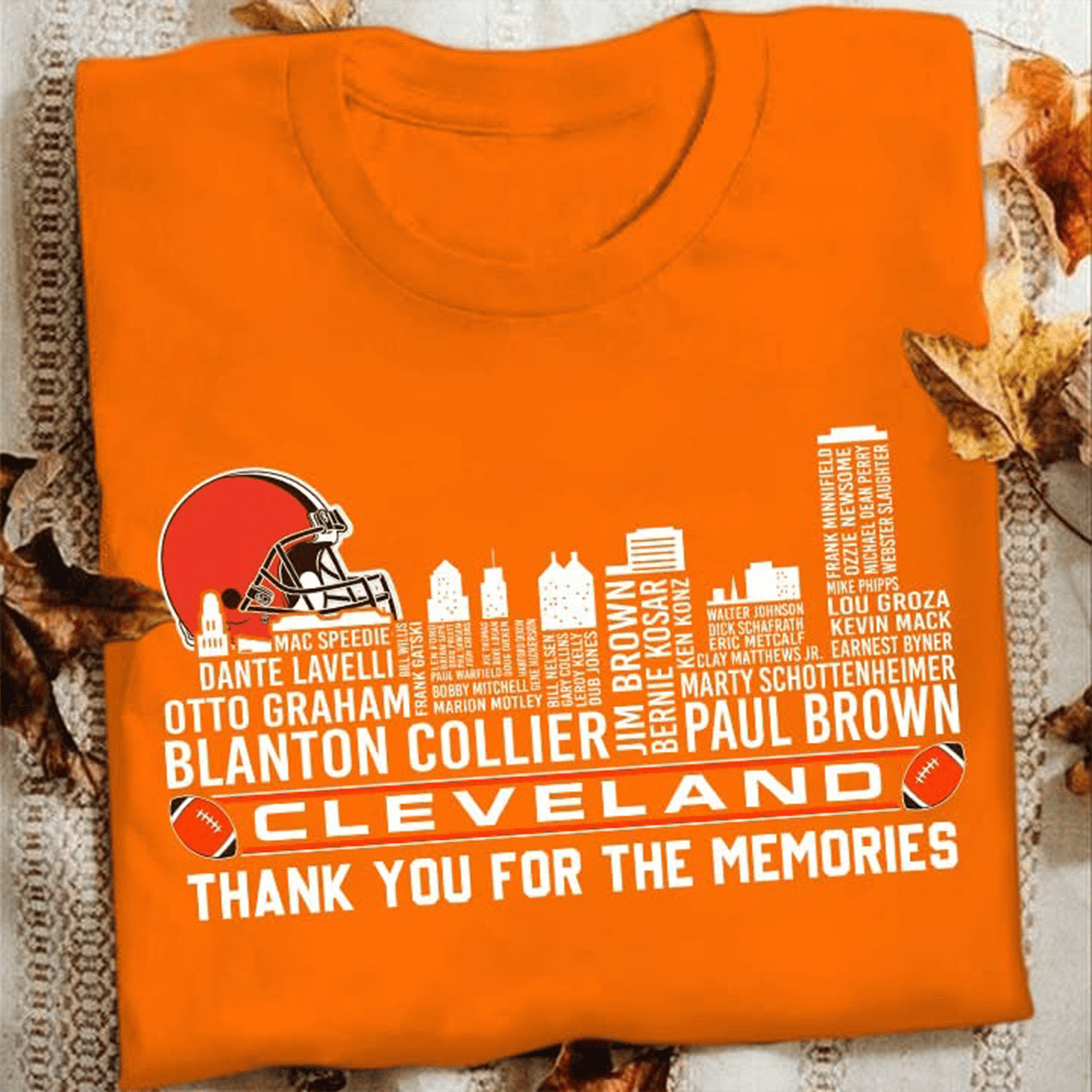 Cleveland Browns T-Shirt Thanks For The Memories Tee Game Day Apparel Cleveland Browns Gifts-1