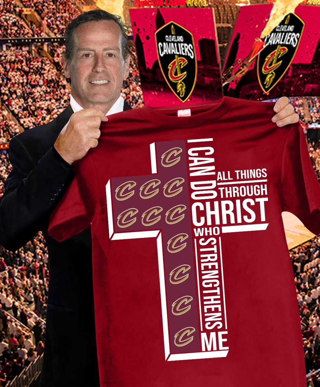Cleveland Cavaliers Fan Faith Shirt I Can Do All Things Through Christ Who Strengthens Me-1