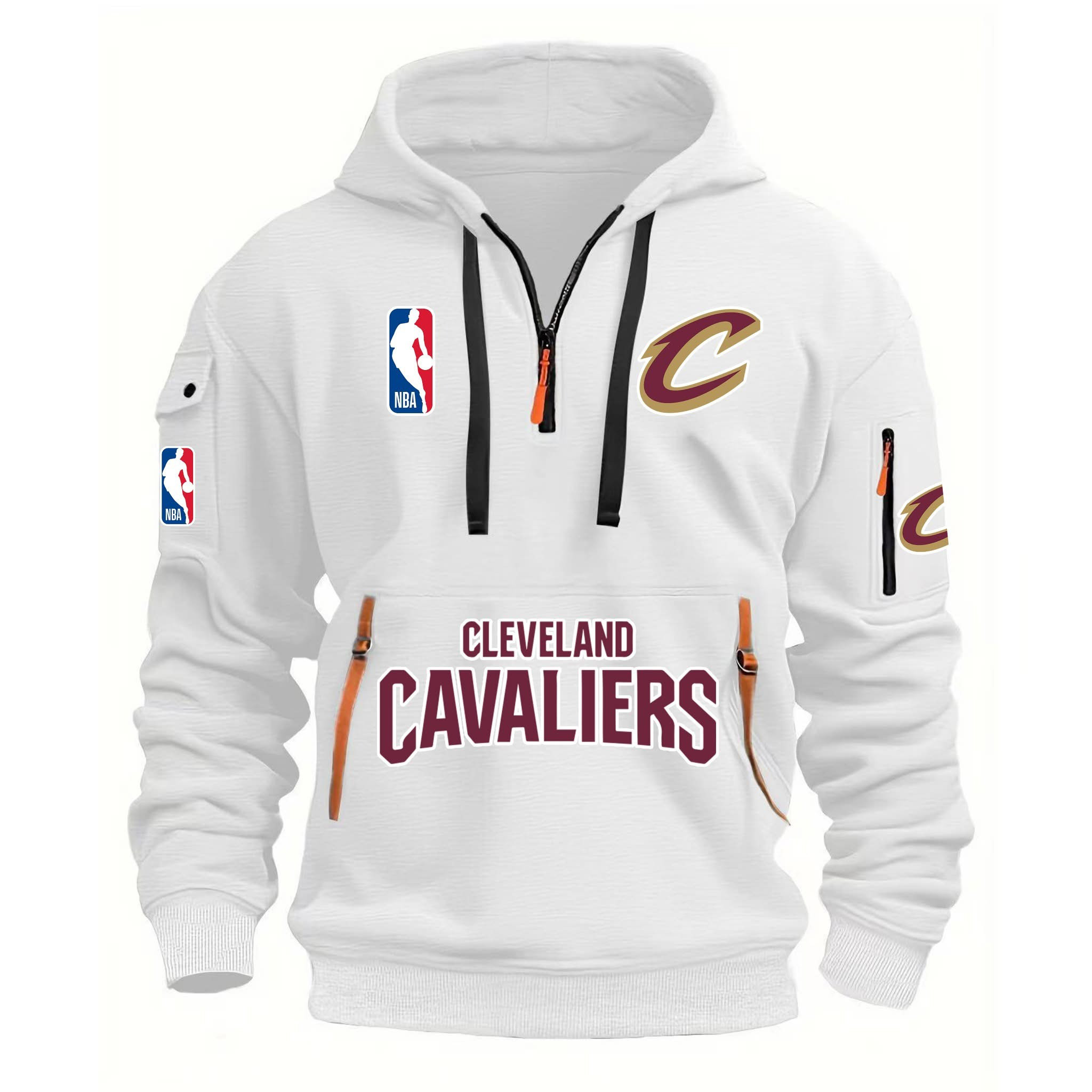 Cleveland Cavaliers Quarter Zip Hoodie Best Gifts For Basketball Fans Father's Day-1