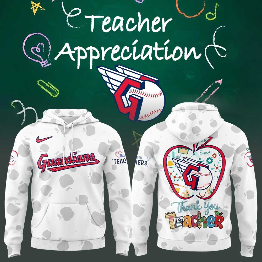 Cleveland Guardians Happy Teacher Day Hoodie Teacher Appreciation Baseball Fan Gift Ideas-1 Cleveland Guardians Happy Teacher Day Hoodie Teacher Appreciation Baseball Fan Gift Ideas-1