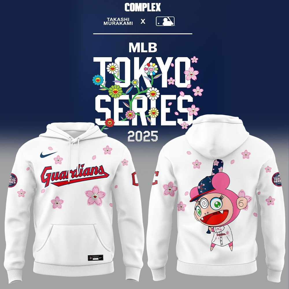 Cleveland Guardians Takashi Murakami X MLB Tokyo Series Hoodie 2025 World Tour Fan Merch-1